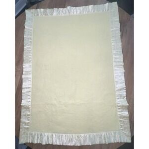 Vtg 1960/70s Wide Satin duck‎ bunny Edge Binding Baby Blanket